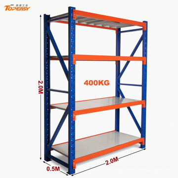 2000 x 500 x 2000mm mittelschwerer steckbarer Industrierack aus Stahl